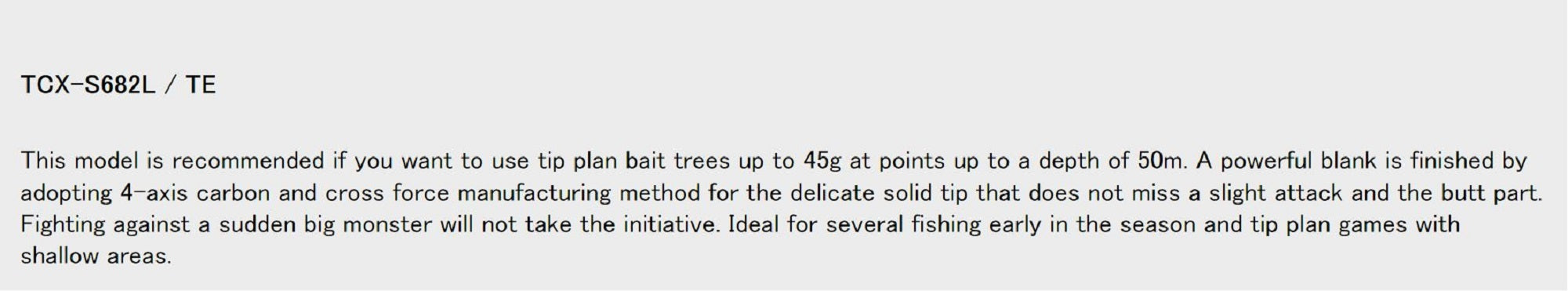 Sale Major Craft Triple Cross Series Spinning Rod TCX S682 L /TE (1217)