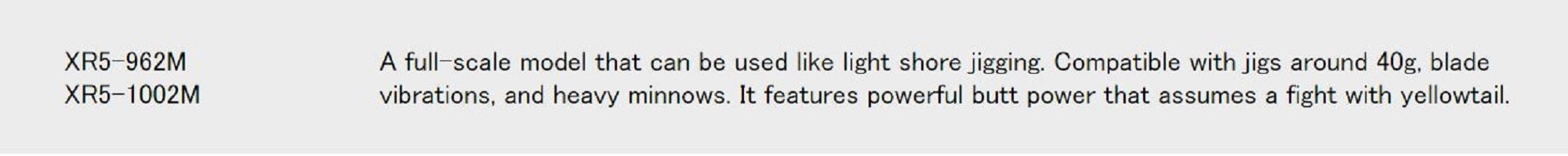 Major Craft 5G Crossride Series Spinning Rod XR5 962M (2788)