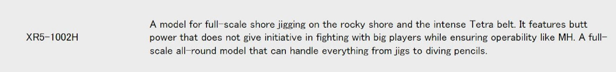 Major Craft 5G Crossride Series Spinning Rod XR5 1002H (2825)