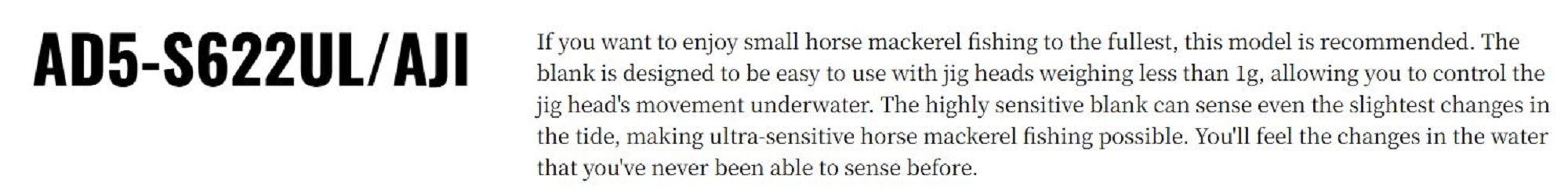 Major Craft 5G Aji Do Series Spinning Rod AD5 S622UL AJI (2894)