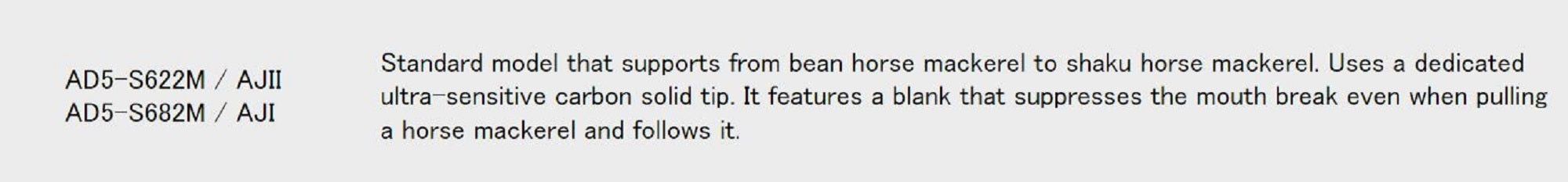 Major Craft 5G Aji Do Series Spinning Rod AD5 S682M AJI (2962)