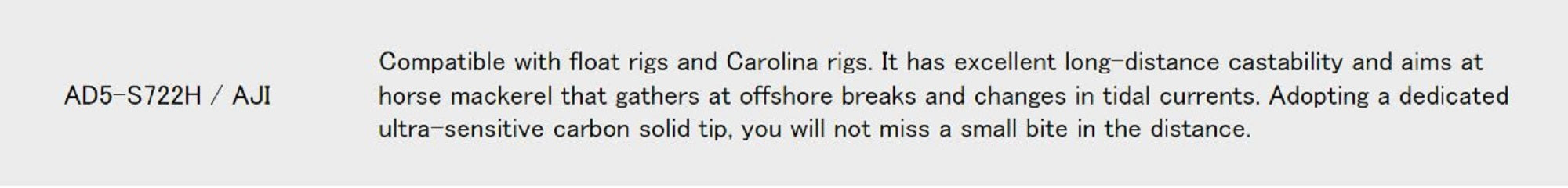 Major Craft 5G Aji Do Series Spinning Rod AD5 S722HAJI (2979)