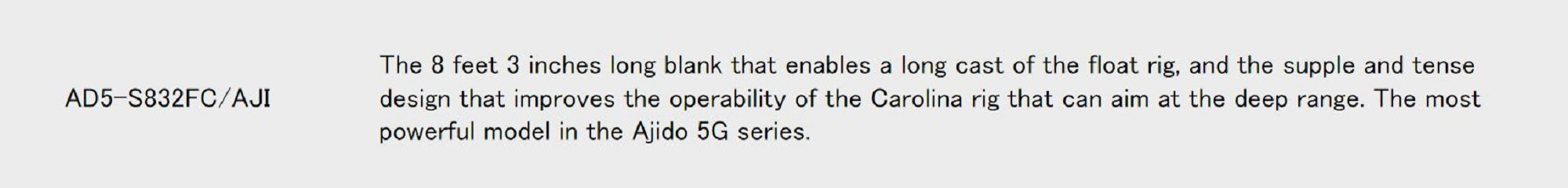 Major Craft 5G Aji Do Series Spinning Rod AD5 S832FC AJI (2986)