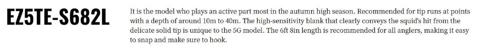 Major Craft 5G Egizaust Series Spinning Rod EZ5TE-S682L (3426)