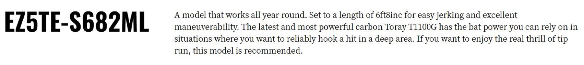 Major Craft 5G Egizaust Series Spinning Rod EZ5TE-S682ML (3433)