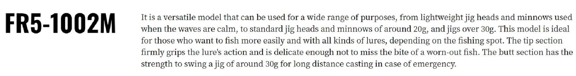 Major Craft 5G Flatrek Series Spinning Rod FR5-1002M (3624)