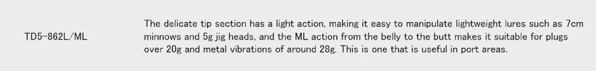 Major Craft 5G Tidrift Series Spinning Rod TD5-862L/ML (3686)