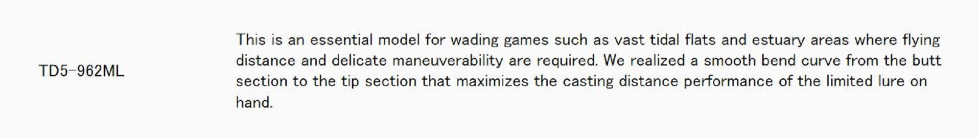 Major Craft 5G Tidrift Series Spinning Rod TD5-962ML (3693)