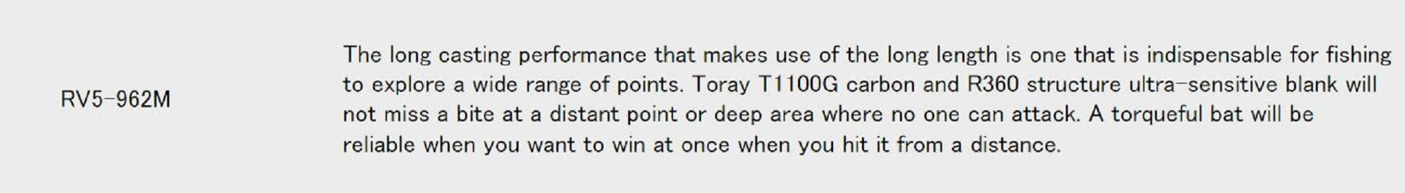 Major Craft 5G Rockliver Spinning Rod RV5 962M (3846)