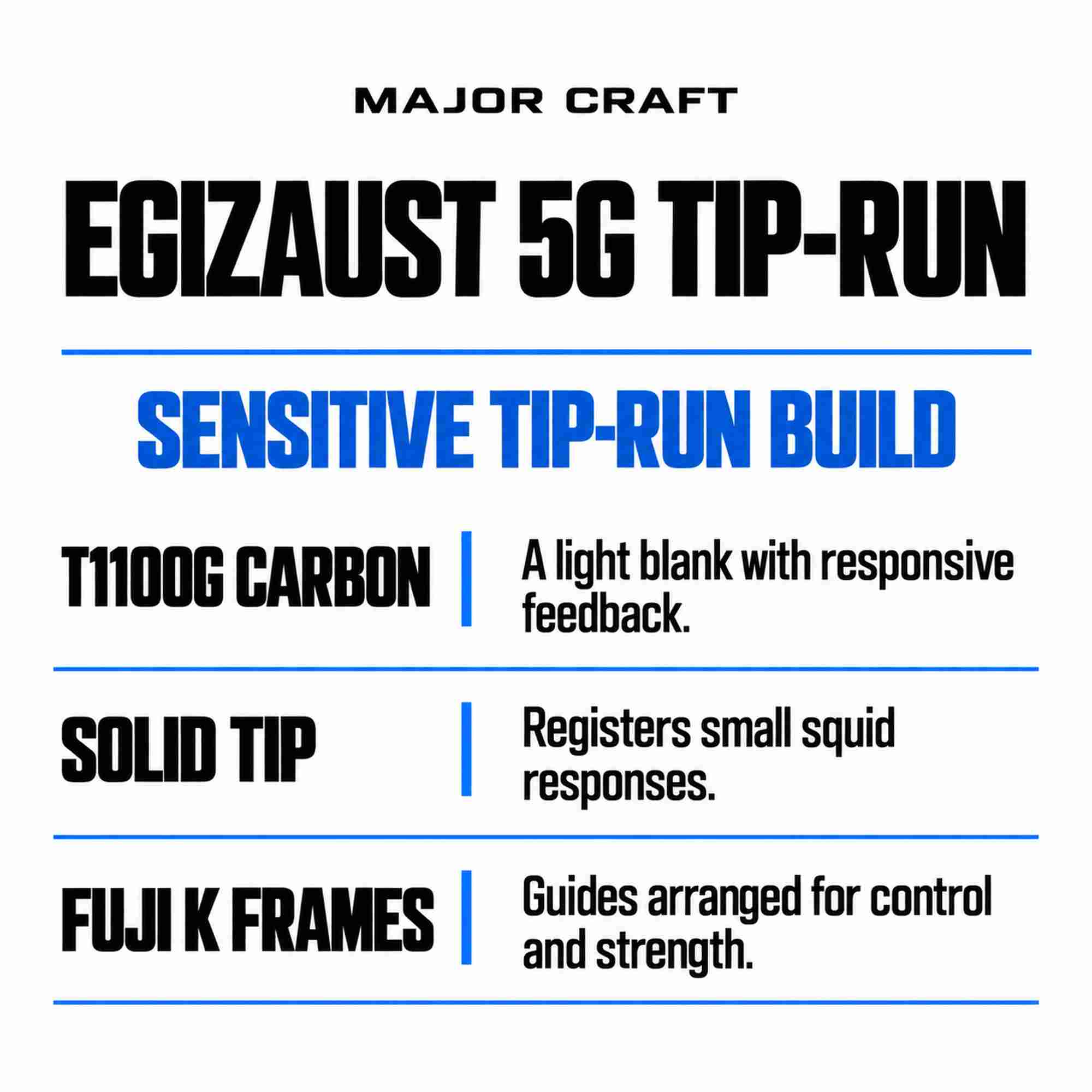 Major Craft 5G Egizaust Series Spinning Rod EZ5TE-S5102M (4287)