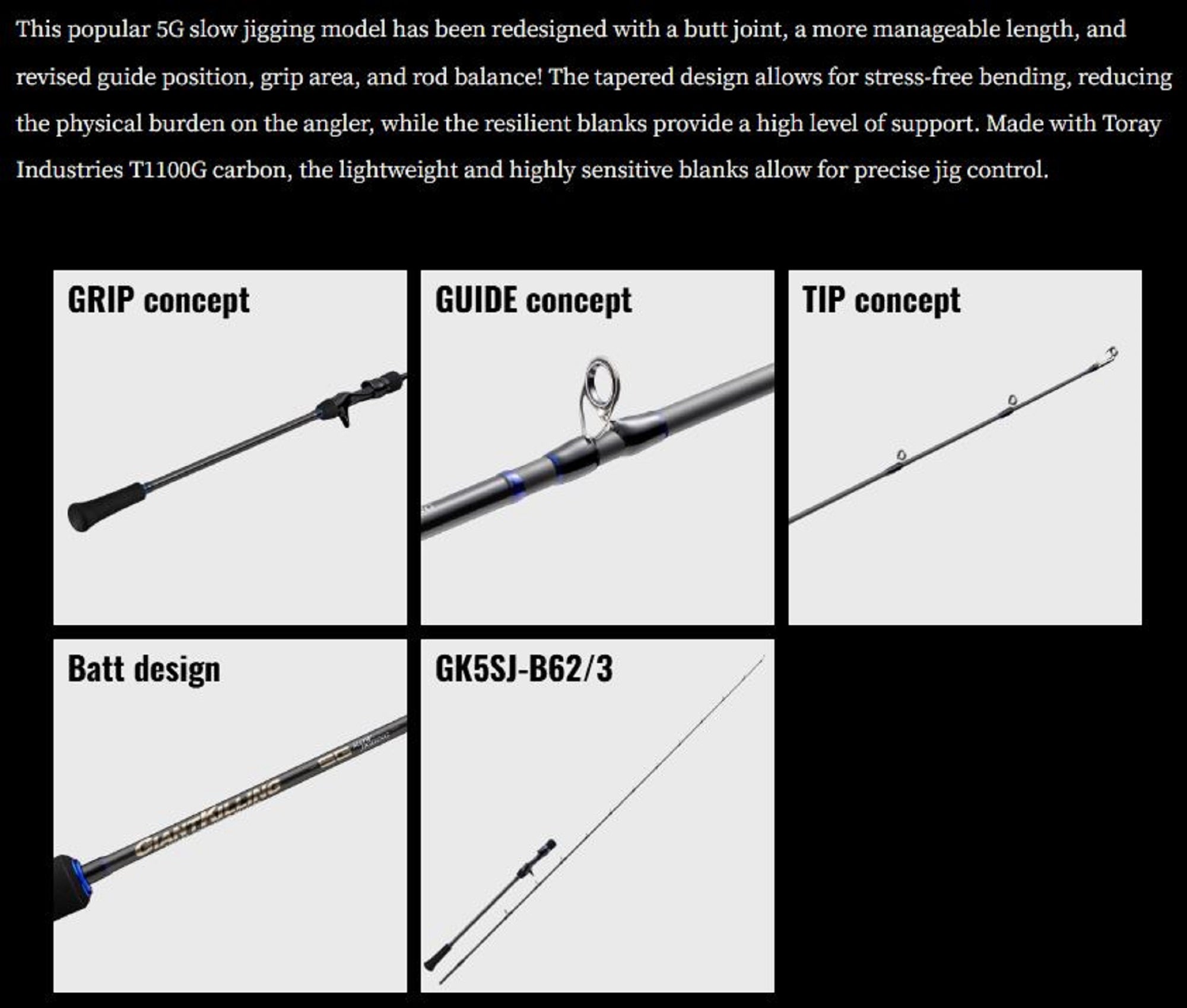 Major Craft 5G Giant Killing Series Baitcast Rod GK5SJ-B62/4 (4324)