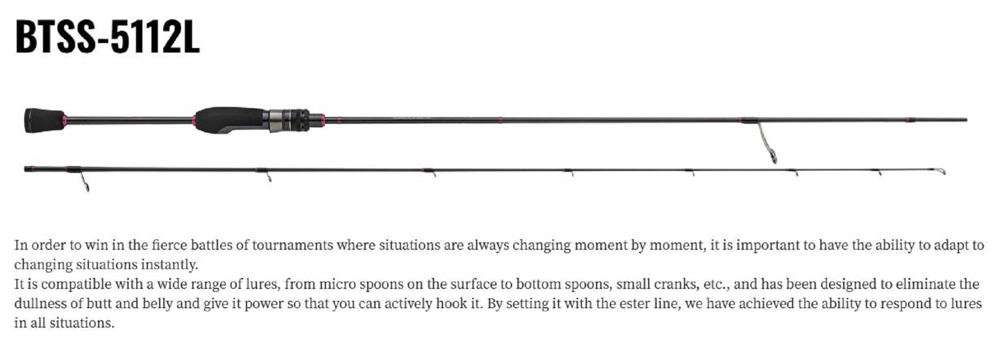 Major Craft Banshee Series Trout Spinning Rod BTSS-5112L (4478)