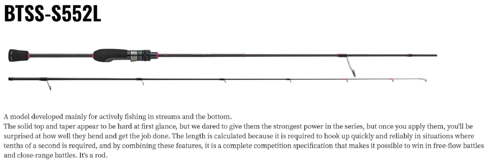 Major Craft Banshee Series Trout Spinning Rod BTSS-S552L (4508)