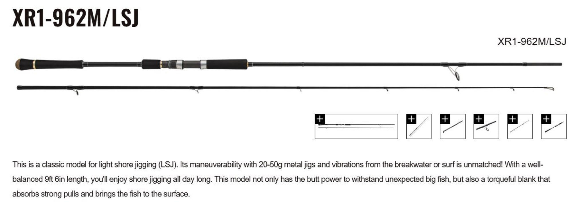 Major Craft 1G Cross Ride Series Spinning Rod XR1-962M/LSJ (4522)