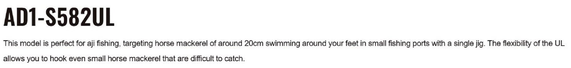 Major Craft 1G Aji Do Series Spinning Rod AD1 S582UL (4638)