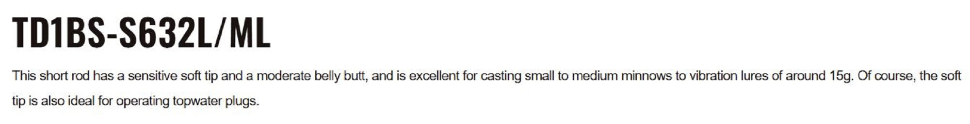 Major Craft 1G Tide Drift Series Spinning Rod TD1BS-S632L/ML (5062)