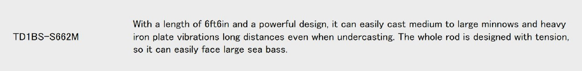 Major Craft 1G Tide Drift Series Spinning Rod TD1BS-S662M (5086)