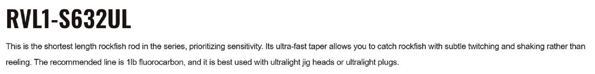 Major Craft 1G Rockliver Spinning Rod RVL1-S632UL (5284)