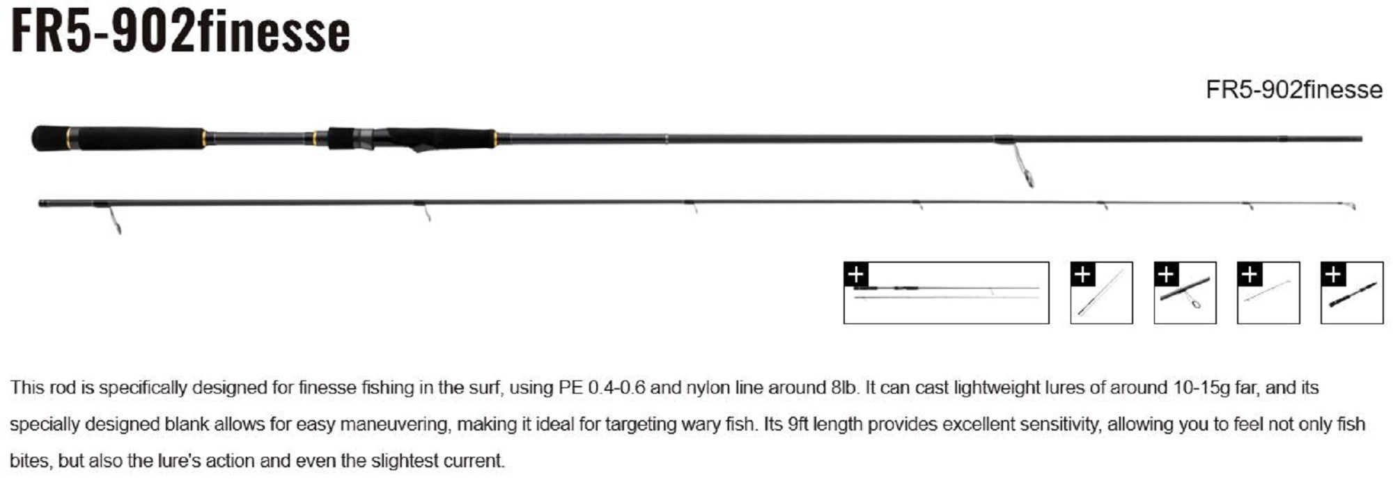 Major Craft 5G Flatrek Series Spinning Rod FR5-902 Finesse (5901)