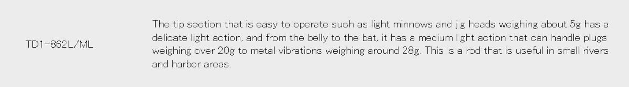 Major Craft 1G Tidrift Series Spinning Rod TD1-862L/ML (6045)