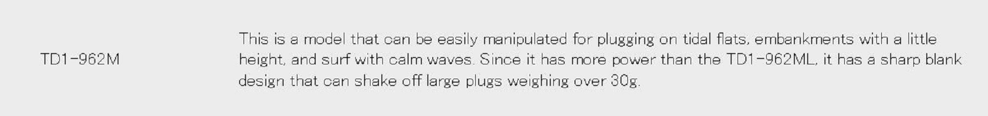 Major Craft 1G Tidrift Series Spinning Rod TD1-962M (6083)