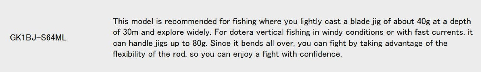 Major Craft 1G Giant Killing Series Spinning Rod GK1BJ-S64ML (7073)