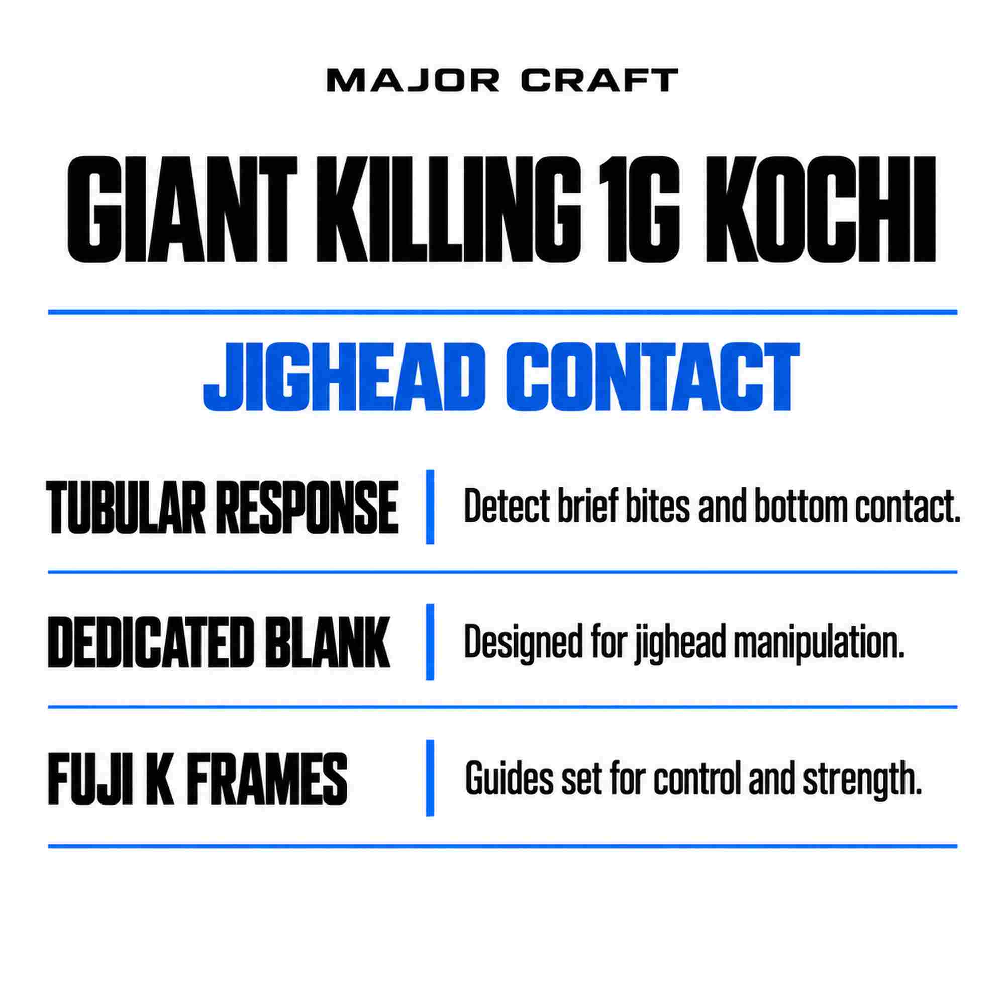 Major Craft 1G Giant Killing Series Spinning Rod GK1C-722MH/KOCHI (7141)