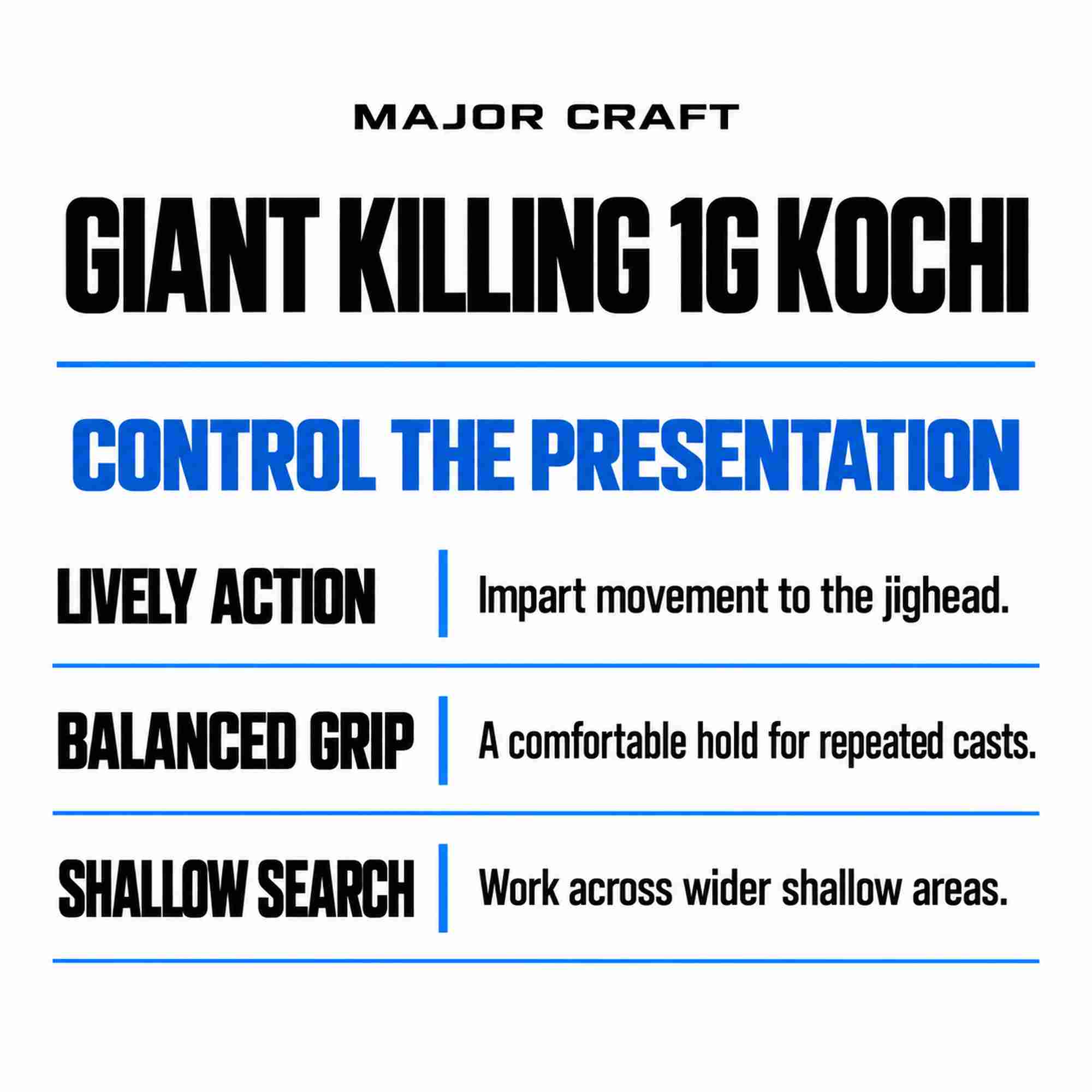 Major Craft 1G Giant Killing Series Spinning Rod GK1C-722MH/KOCHI (7141)