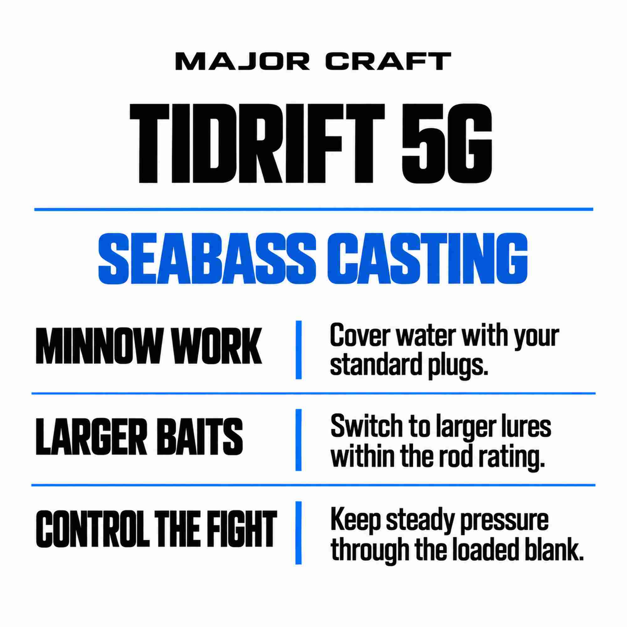 Major Craft 5G Tidrift Series Spinning Rod TD5-932MH+ (7318)