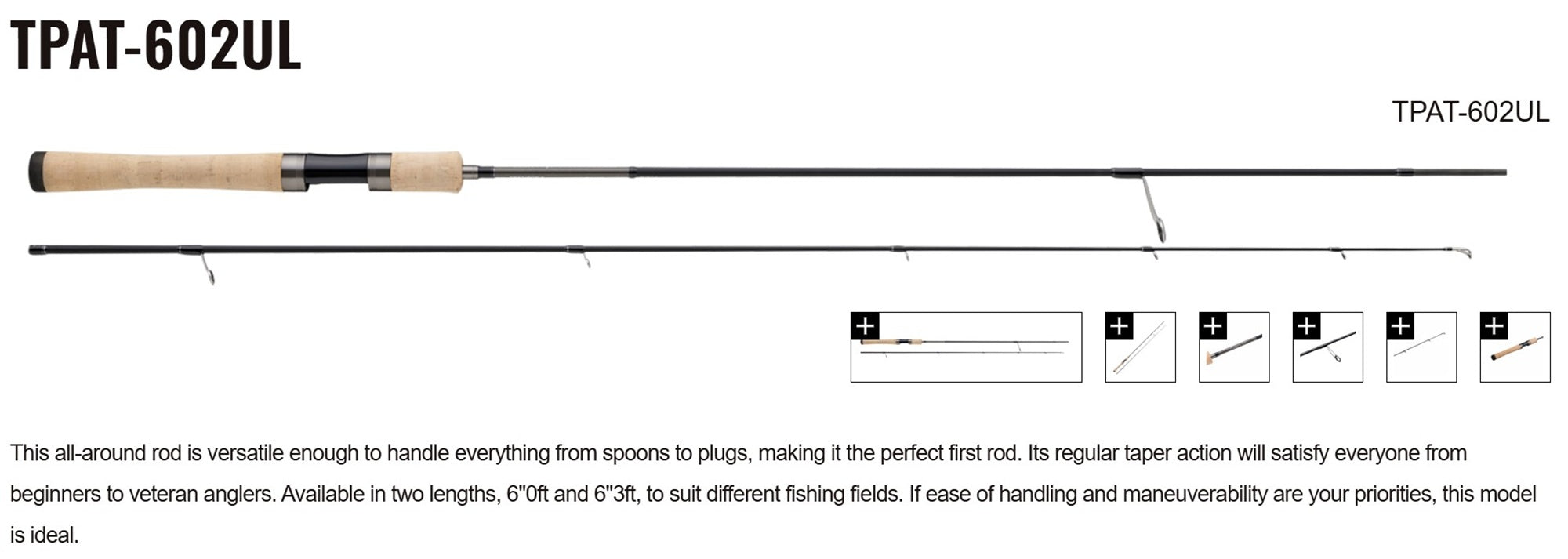 Major Craft Trapara Area Trout Series Spinning Rod TPAT-602UL (7356)