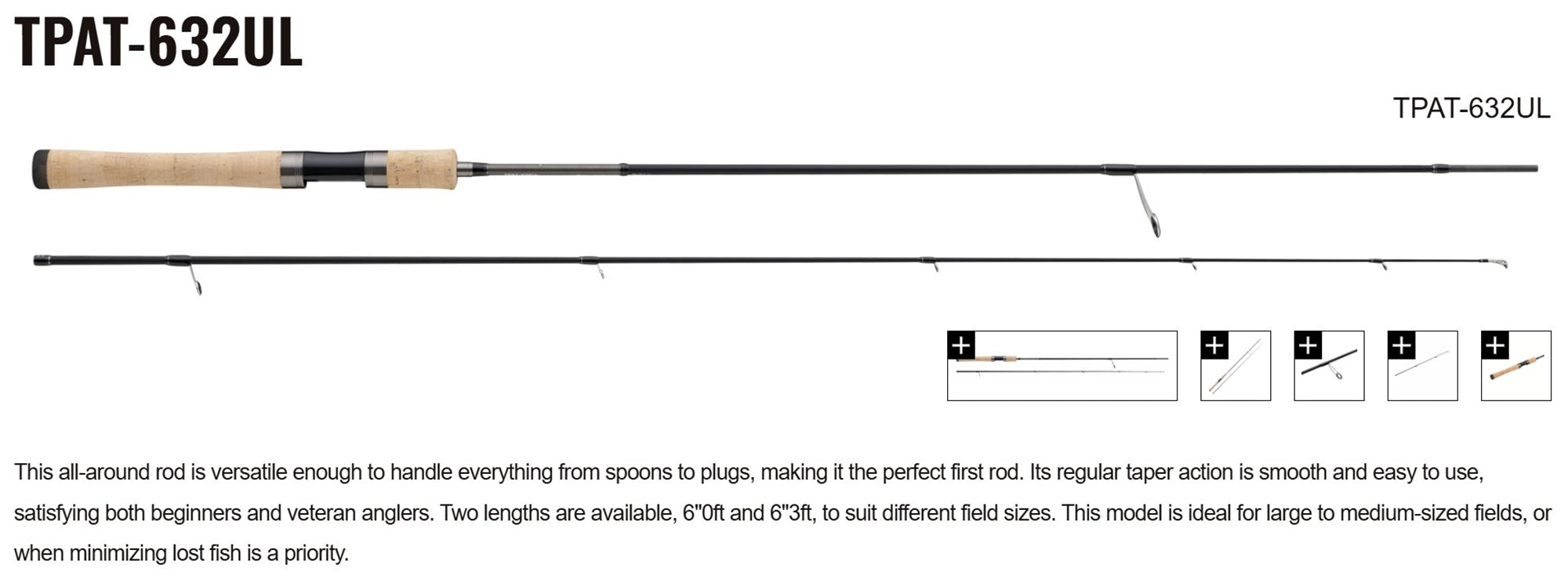 Major Craft Trapara Area Trout Series Spinning Rod TPAT-632UL (7363)