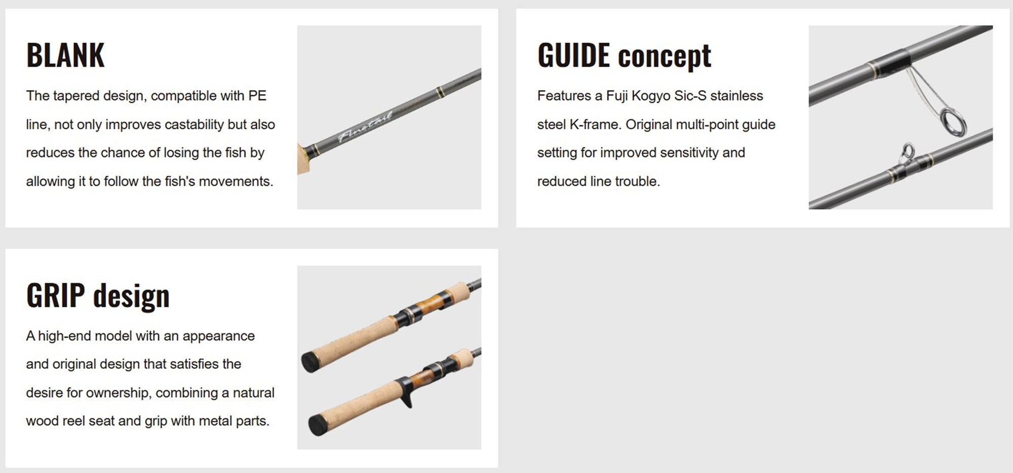 Major Craft Fine Tail Series Baitcast Rod FSG-B532UL+ (7806)