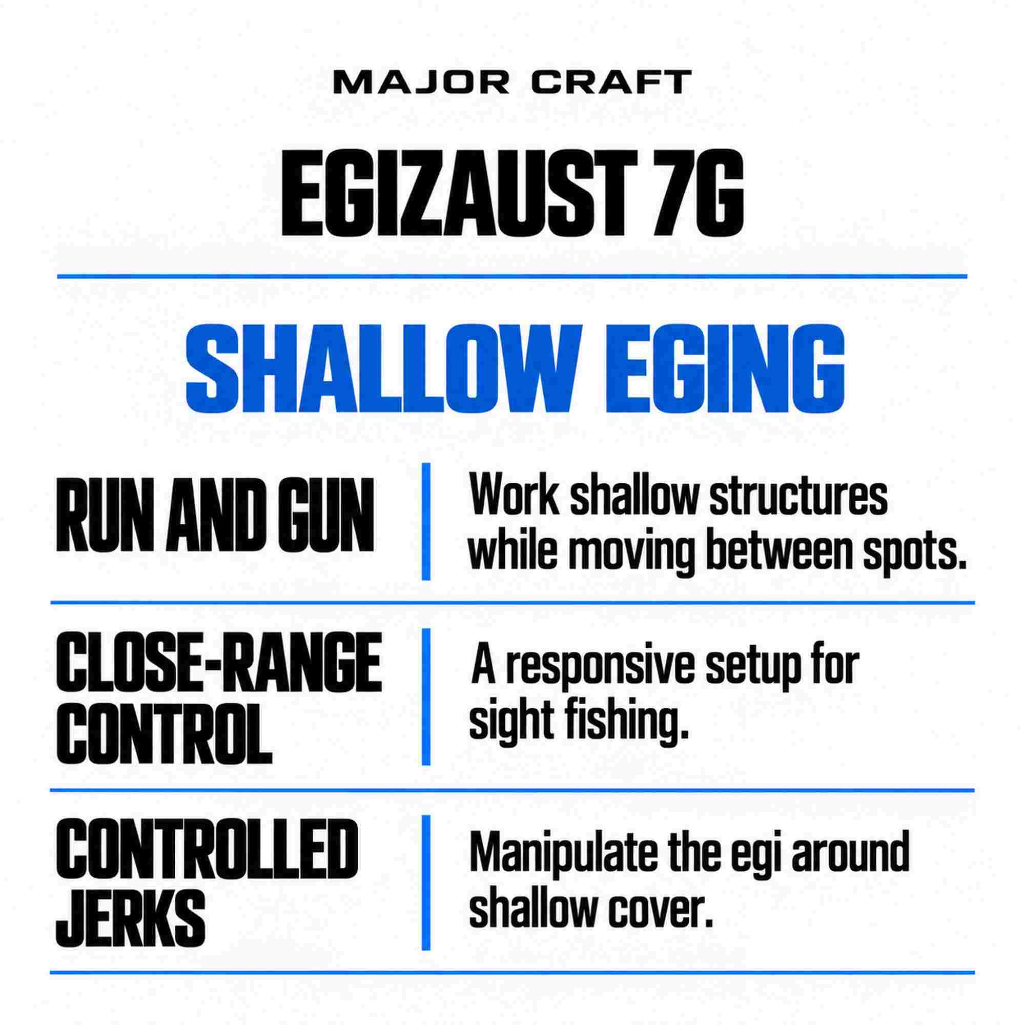 Major Craft 7G Egizaust Series Spinning Rod EZ7-782ML/M (8636)