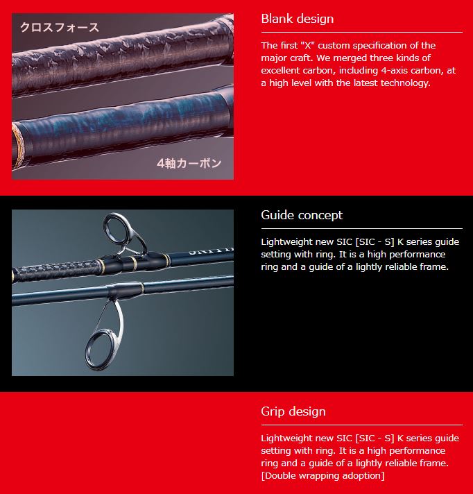 Major Craft Giant Killing Series Baitcast Rod GXJ B62 MH (0141)