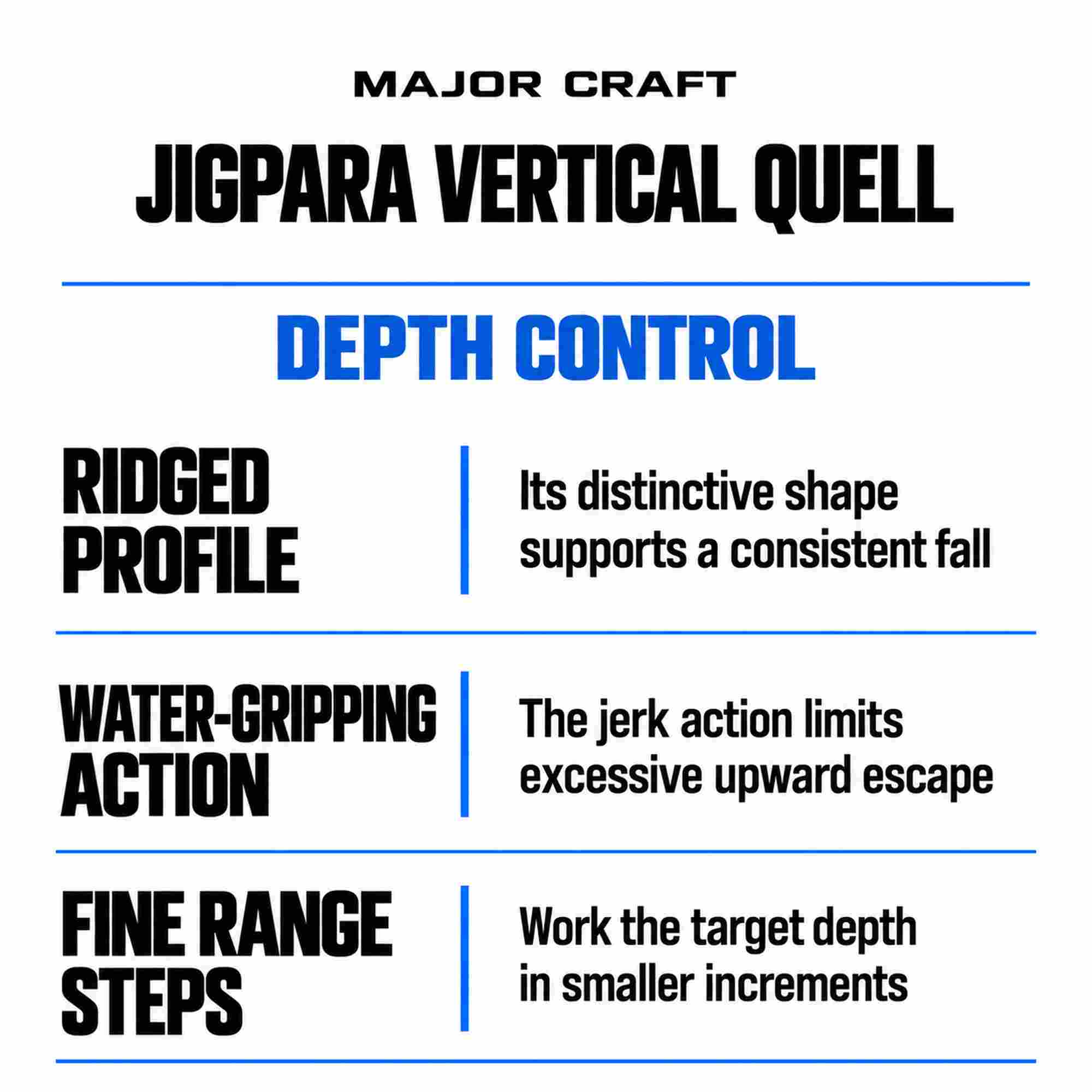 Major Craft Metal Jig Jigpara Vertical Quell JPVQ-350 grams 006 (2109)