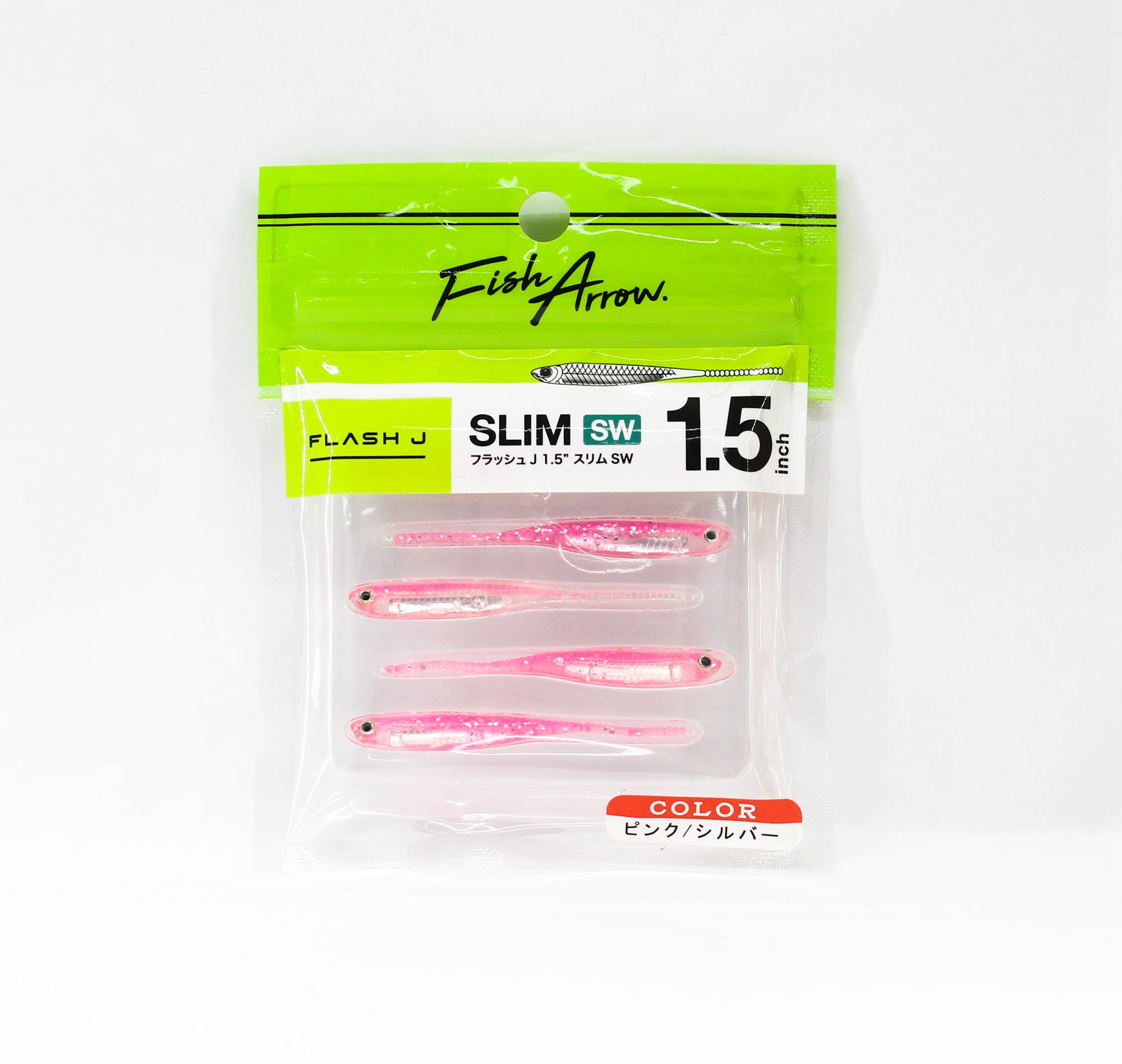 Fish Arrow Soft Lure Flash J Slim SW 1.5 Inch 5 Piece per pack #101 (0288)