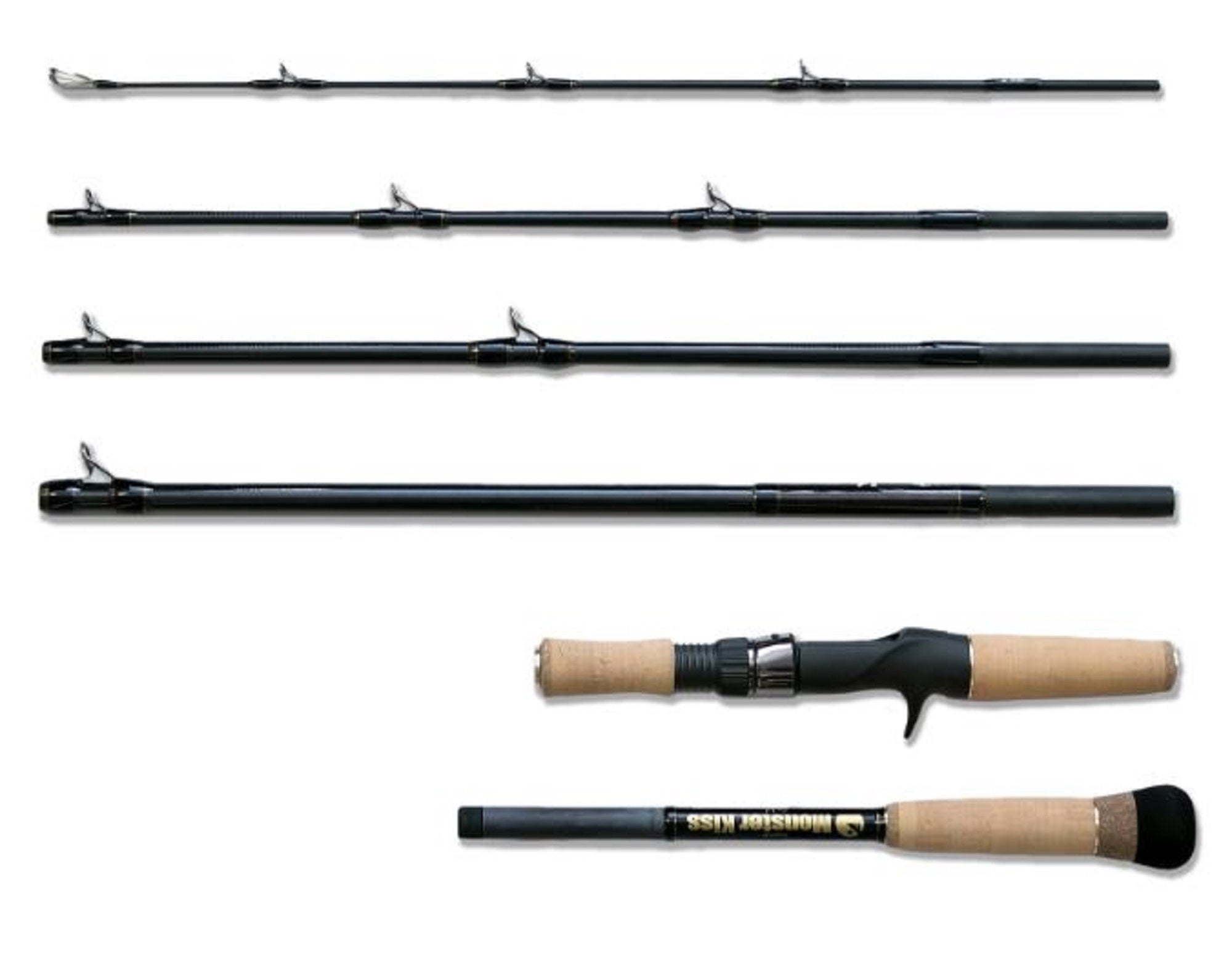 Monster Kiss Rod Baitcast Dear Monster MX-7 6 Piece Travel Rod (0024)