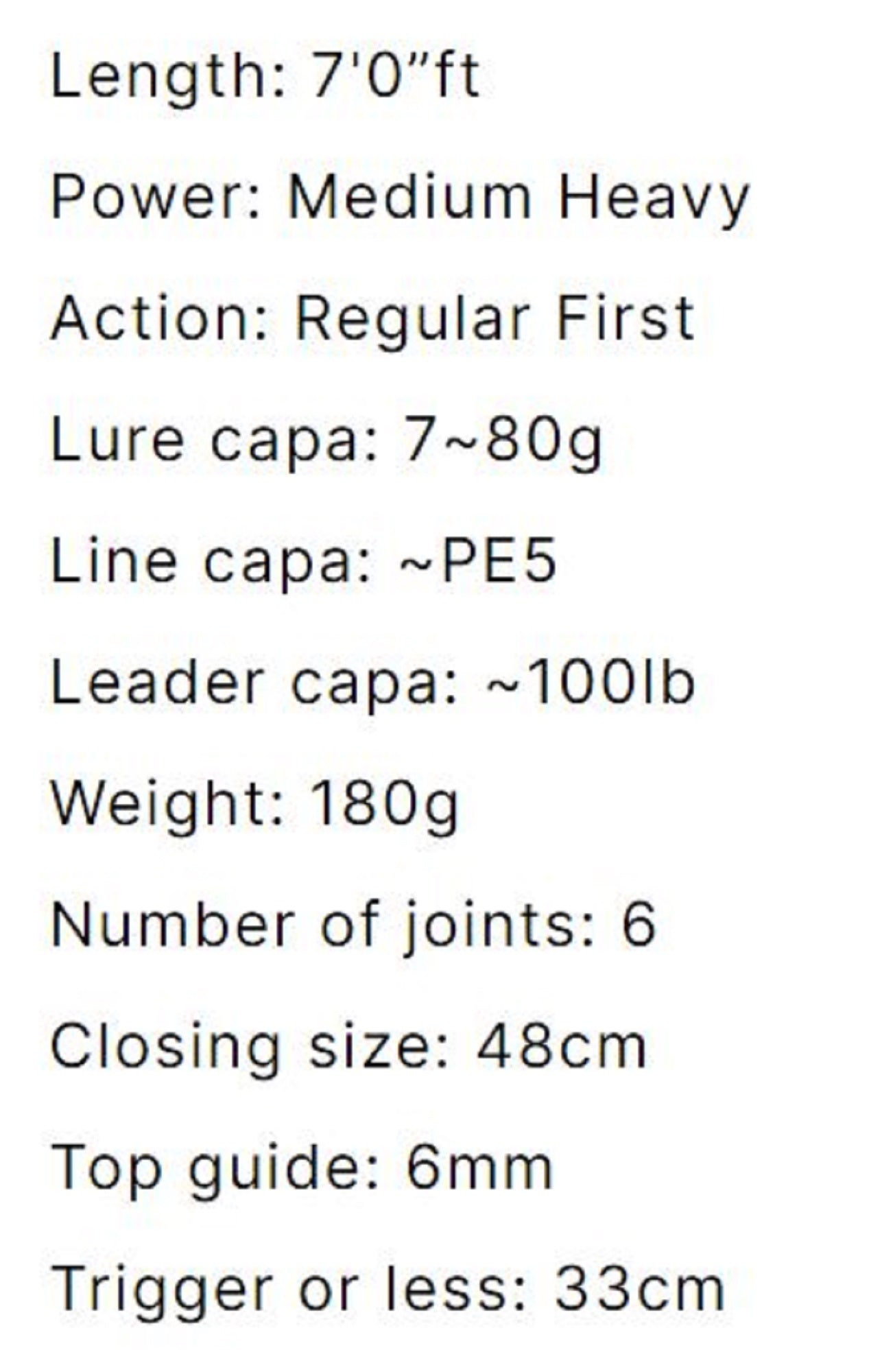 Monster Kiss Rod Baitcast Dear Monster MX-7 6 Piece Travel Rod (0024)