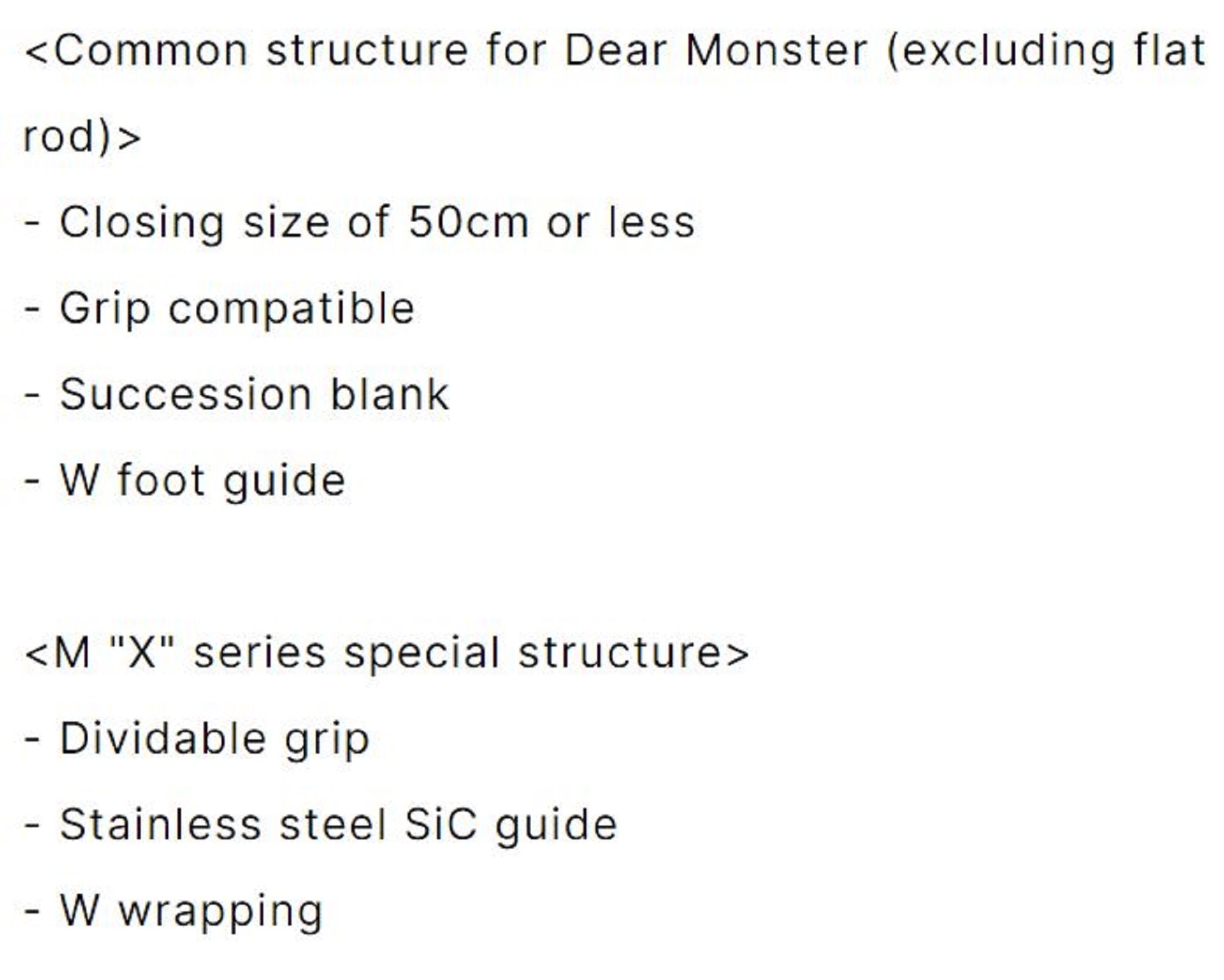 Monster Kiss Rod Baitcast Dear Monster MX-7 6 Piece Travel Rod (0024)