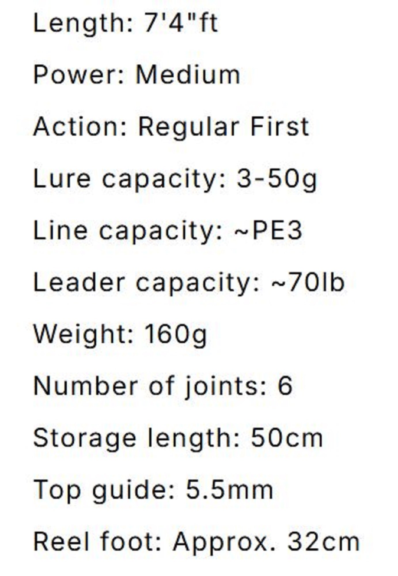 Monster Kiss Rod Spinning Dear Monster MX-7S 6 Piece Travel Rod (0109)