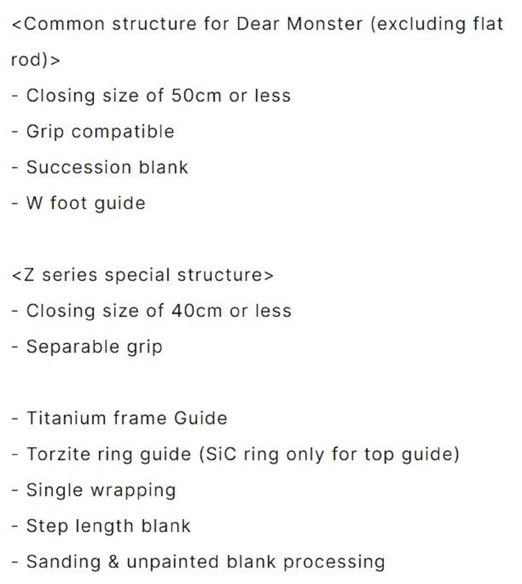 Monster Kiss Rod Baitcast Dear Monster MZ-7 7 Piece Travel Rod (0697)