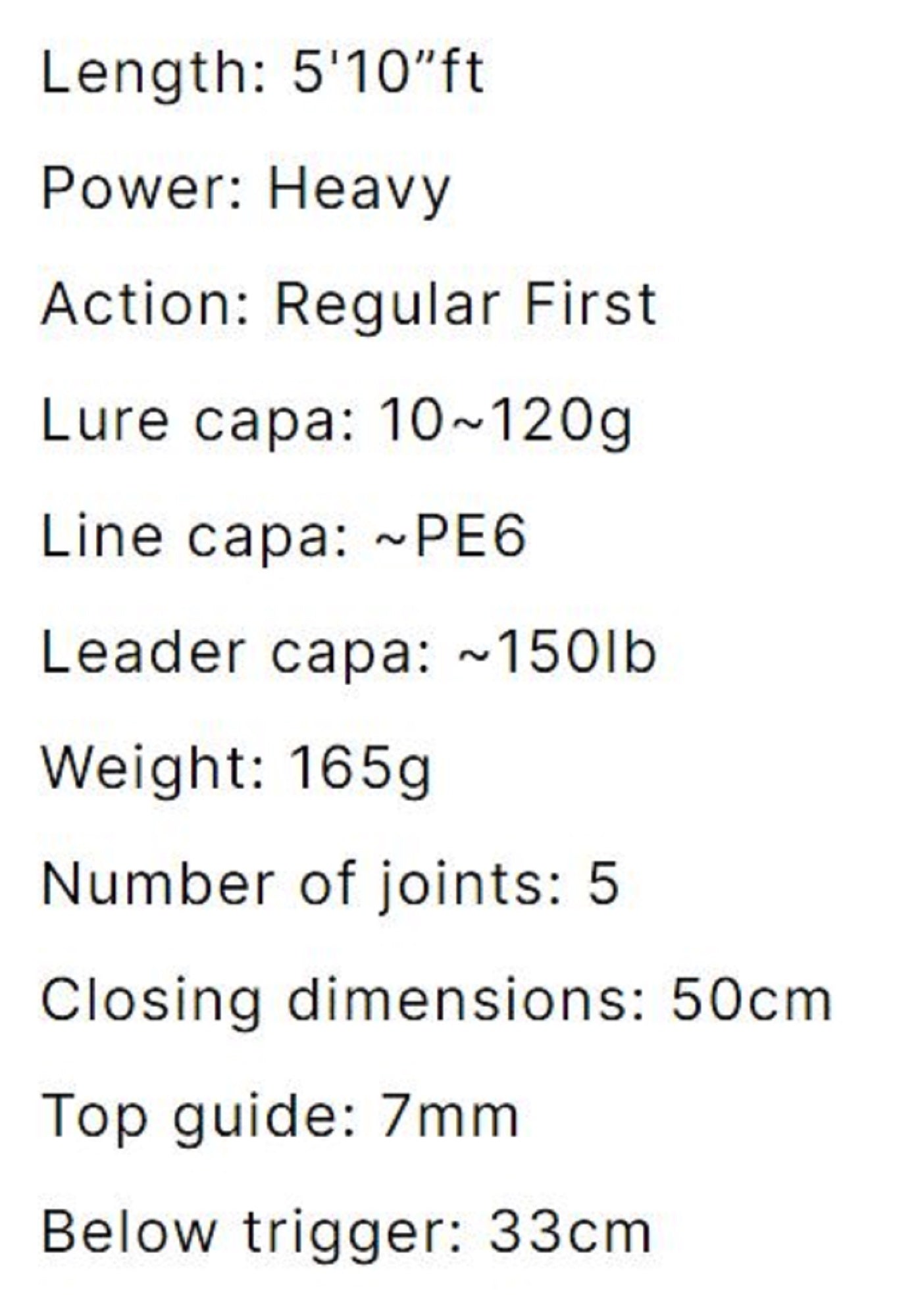 Monster Kiss Rod Baitcast Dear Monster MX-6 Pro 5 Piece Travel Rod (0765)