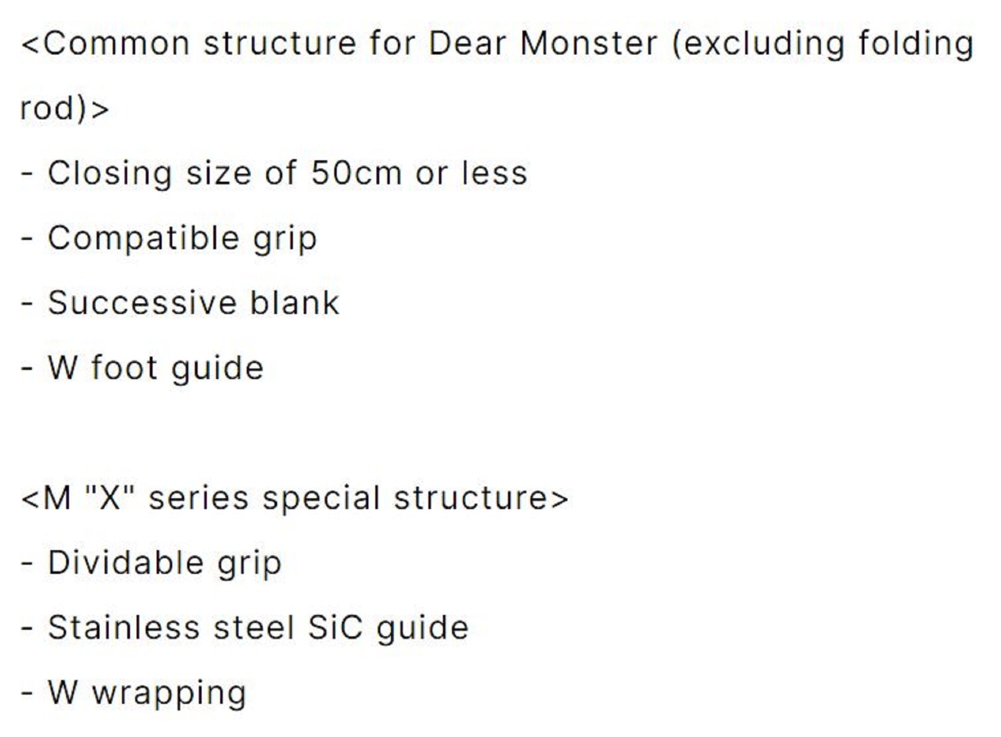 Monster Kiss Rod Baitcast Dear Monster MX-6 Pro 5 Piece Travel Rod (0765)