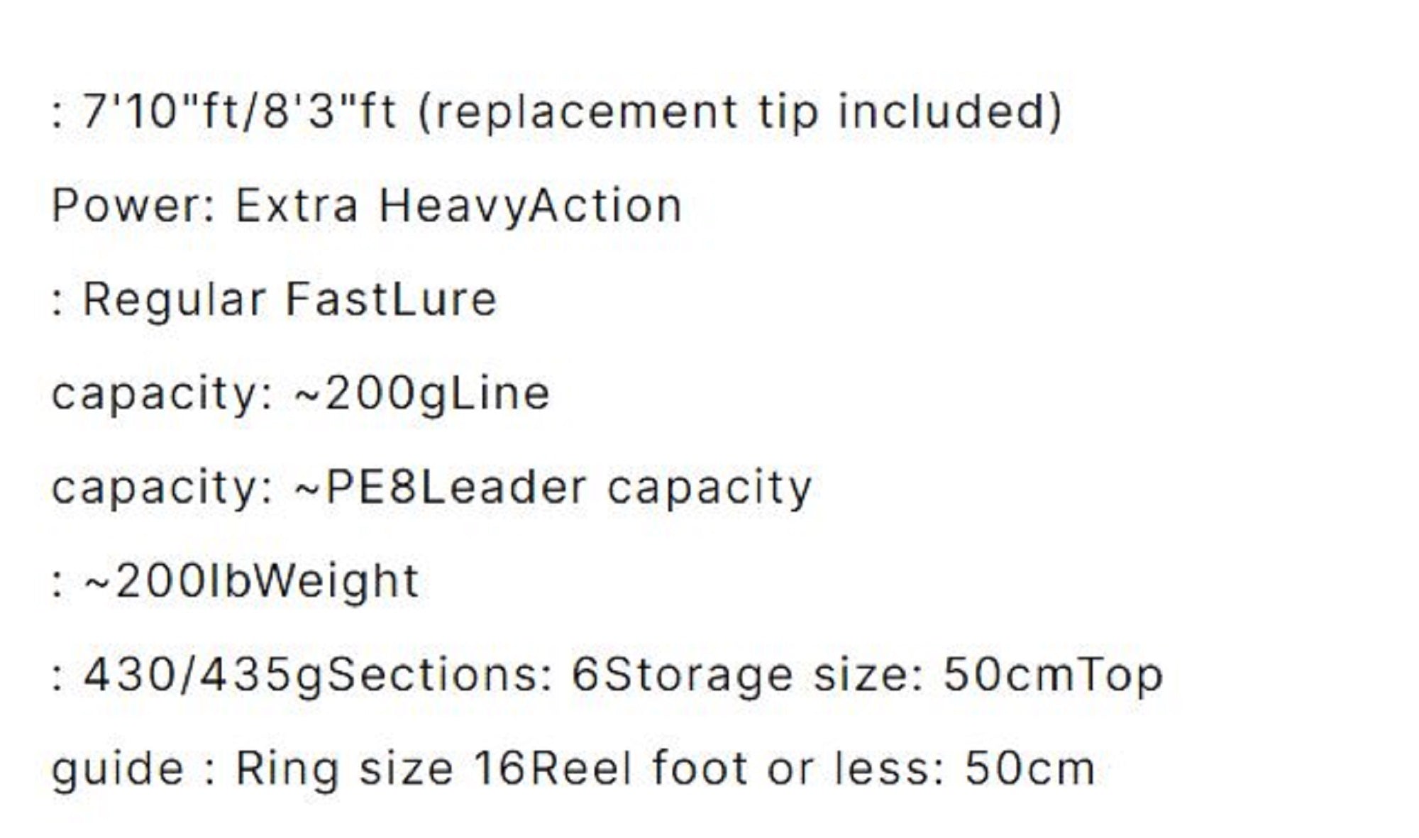 Monster Kiss Rod Spinning Dear Monster MGX-8S 7 Piece Travel Rod (1946)