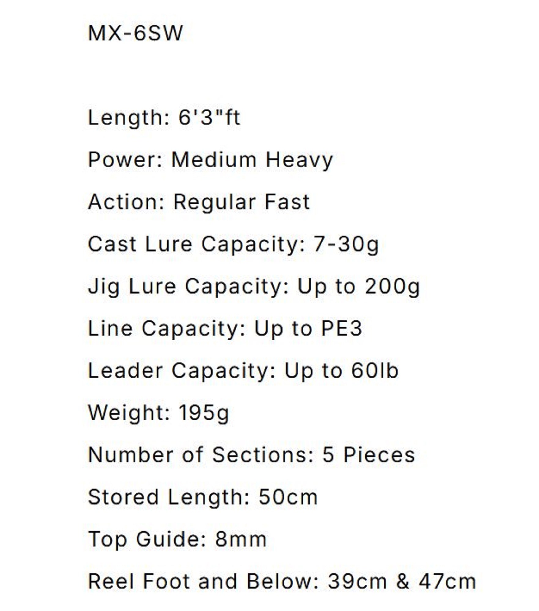 Monster Kiss Rod Spinning Dear Monster MX-6SW 5 Piece Travel Rod (1977)