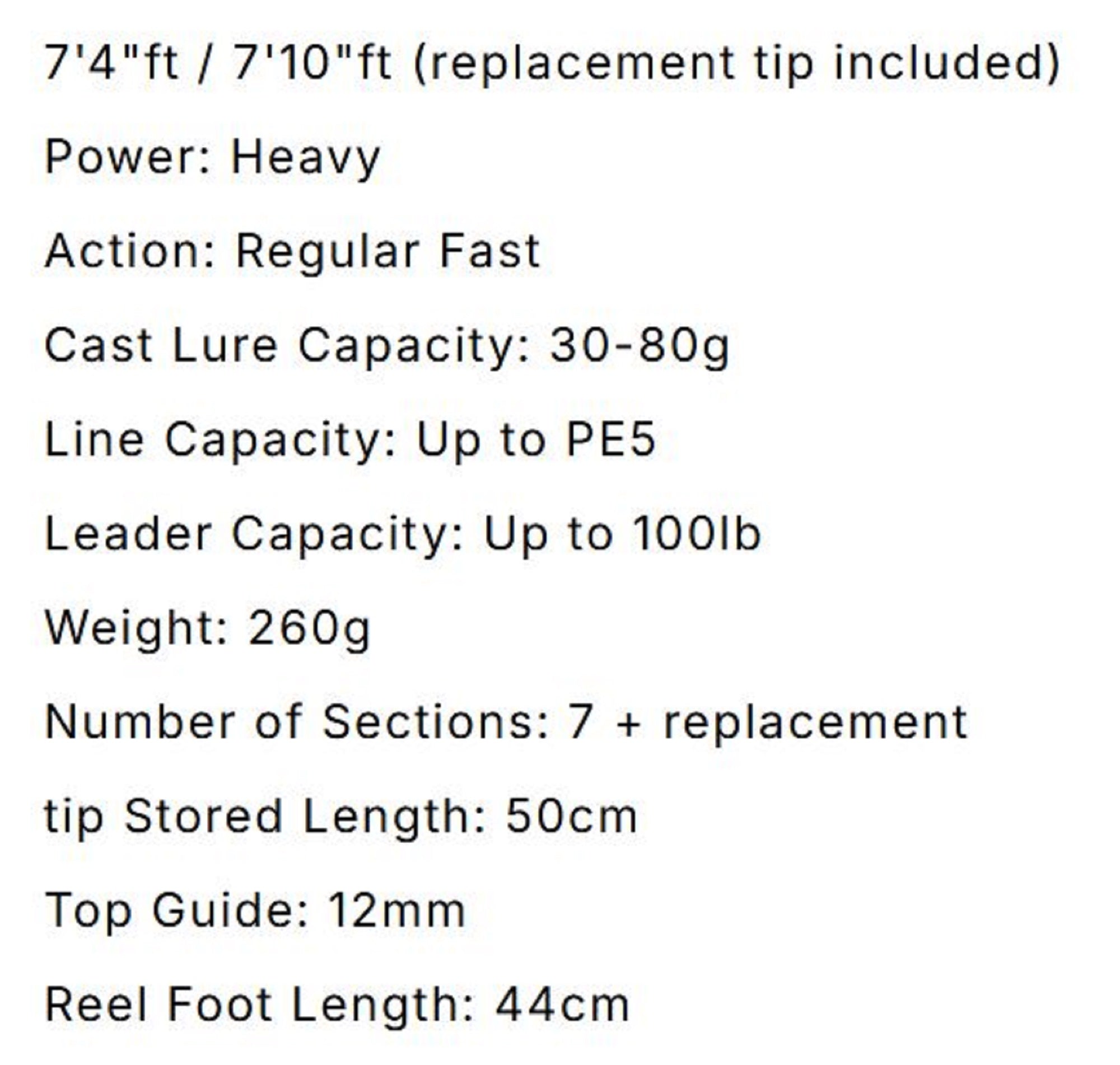 Monster Kiss Rod Spinning Dear Monster MX-8SW 7 Piece Travel Rod (1984)