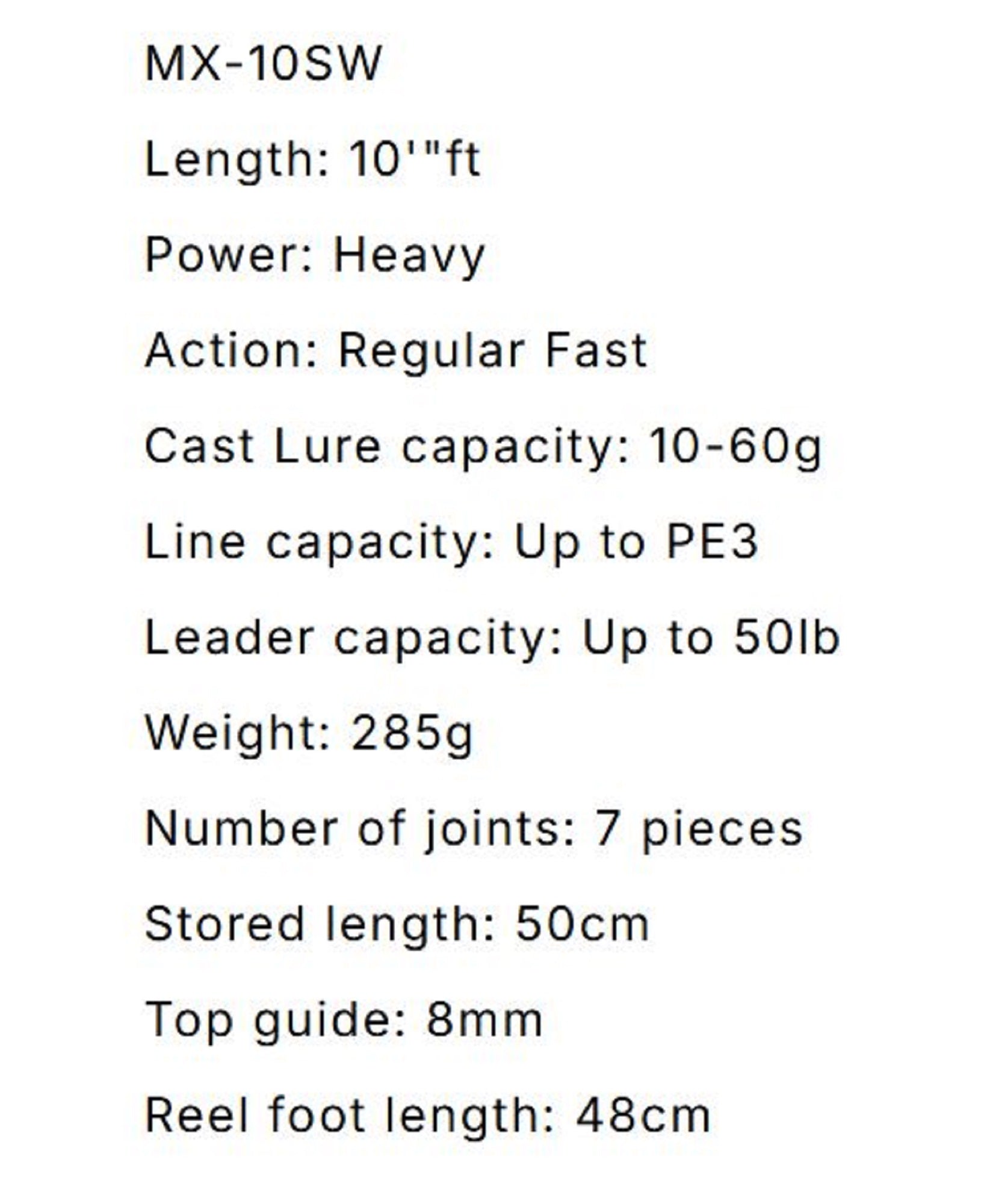 Monster Kiss Rod Spinning Dear Monster MX-10SW 7 Piece Travel Rod (1991)