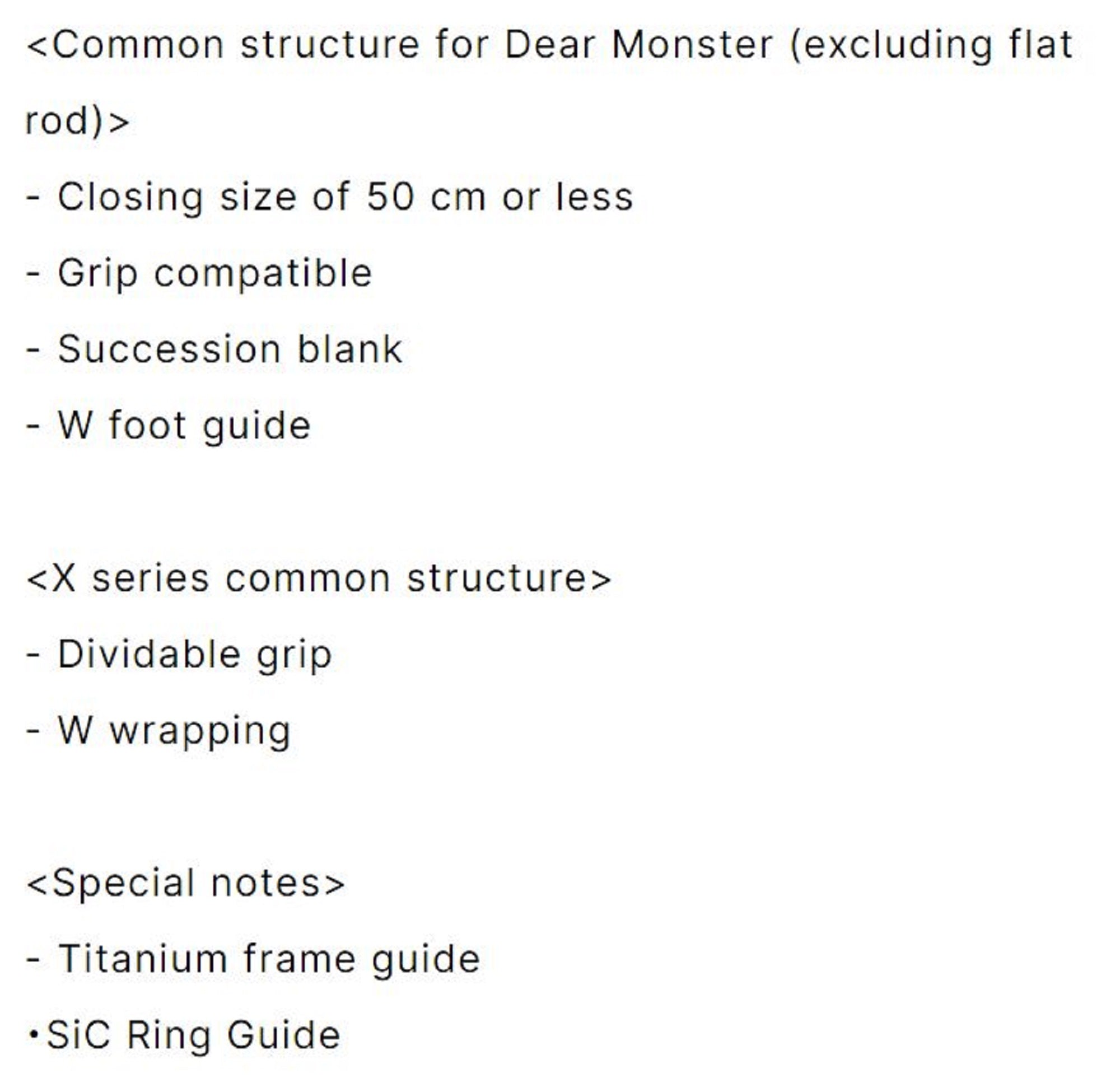 Monster Kiss Rod Baitcast Dear Monster MX-65 6 Piece Travel Rod (2202)