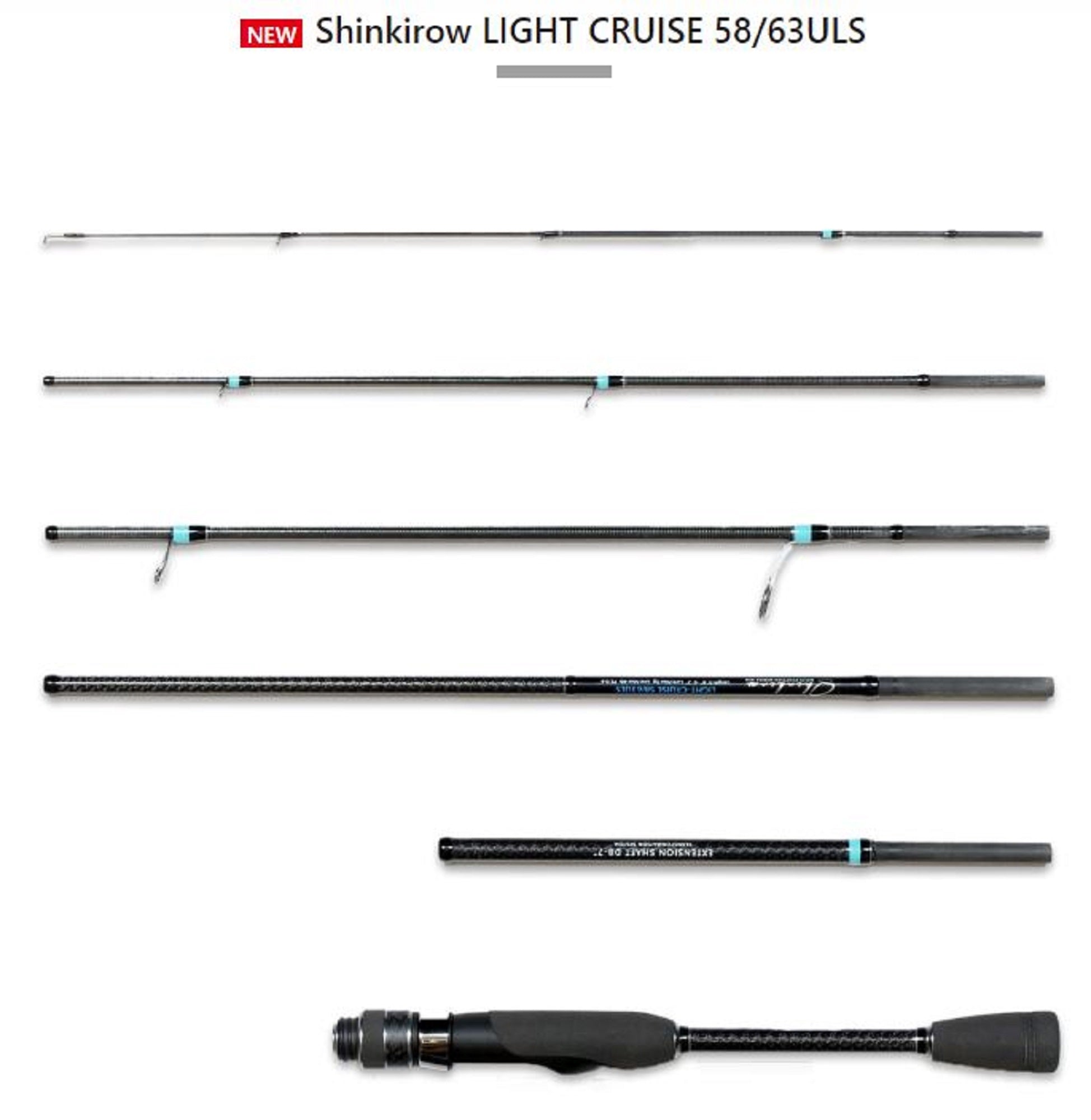 Monster Kiss Rod Spinning Shinkirow Light Cruise 58/63 ULS 6 Piece (2257)