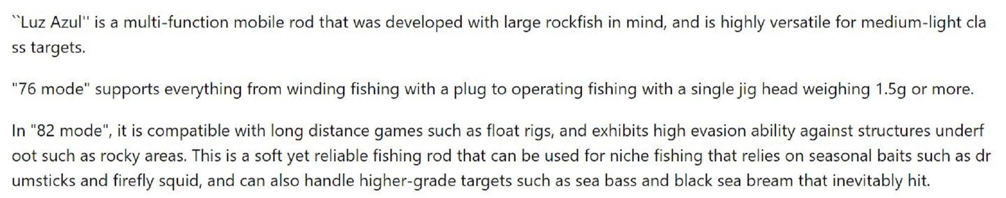 Monster Kiss Rod Spinning Shinkirow Luz Azul 76/82 MLS 6 Piece (2271)